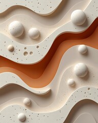 Poster - Captivating marble inspired textured abstract surface with a mesmerizing design of undulating organic forms and dynamic symmetrical patterns