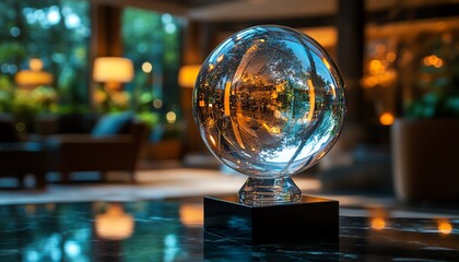 Aufkleber - Crystal globe with ESG icons