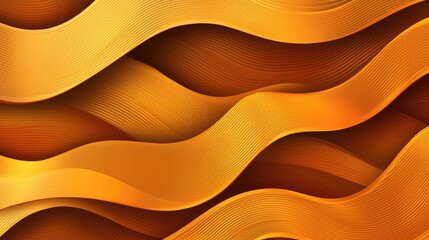 Poster - Gold abstract background concept. Vibrant orange wave patterns creating a dynamic and modern design element.