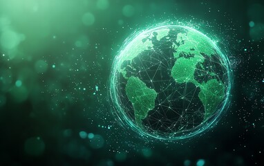 Aufkleber - Green globe with Environment icon for ESG