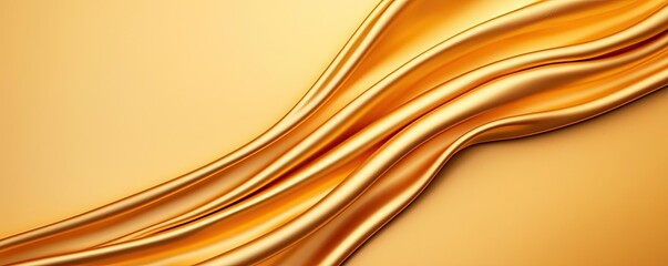 Aufkleber - Gold abstract background concept. Elegant golden waves flowing smoothly for a luxurious and refined visual appeal.