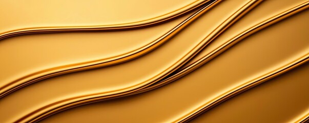 Aufkleber - Gold abstract background concept. A close-up of smooth, golden waves creating a visually stunning background.