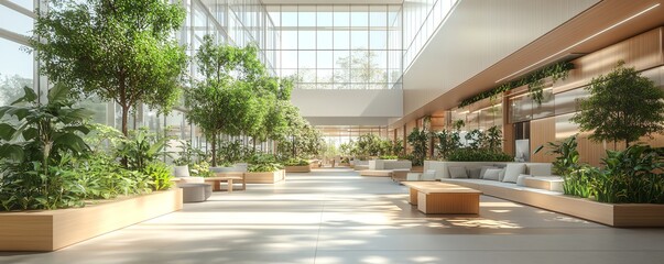 Aufkleber - Visualize a modern office space powered by advanced cloud services, surrounded by green energy sources and smart backup solutions