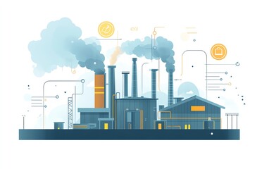 Aufkleber - Imagine a global digital network supported by sustainable energy, innovative cloud platforms, and seamless data transmission to promote efficiency