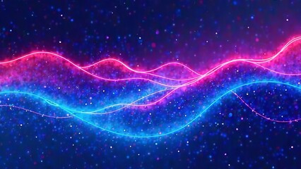 Aufkleber - A blue and red wave with purple and pink streaks