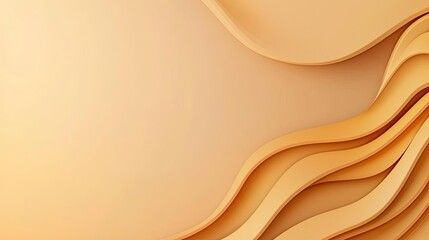 Poster - Gold abstract background concept. Elegant orange abstract background with smooth wave patterns for creative projects.