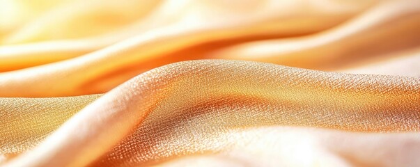 Poster - Gold abstract background concept. Soft golden silk fabric creating elegant, smooth waves under gentle light.