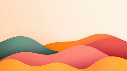 Aufkleber - Scenery abstract background idea. Colorful abstract waves create a serene and calming background for design projects.