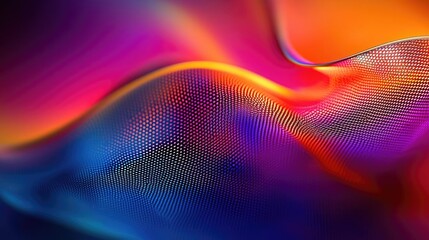 Fototapete - Scenery abstract background idea. Vibrant abstract waves featuring bright colors and dynamic patterns.