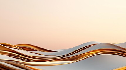 Poster - Scenery abstract background idea. Abstract wave patterns in warm colors create a soothing, modern aesthetic.