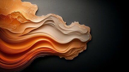 Poster - Luxurious marble like surface with a unique mesmerizing pattern of finely detailed intricate swirls and striations featuring a glossy polished appearance and a harmonious balanced layout