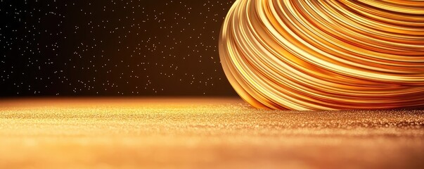Aufkleber - Gold abstract background concept. Abstract swirl of golden light creating a dynamic and modern visual effect.