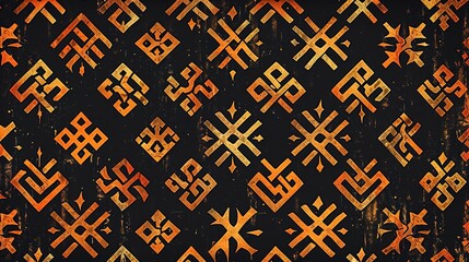 Wall Mural - nordic runes seamless pattern wallpaper