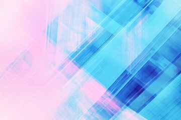 Poster - Abstract city light streaks, pink blue, background blur, website banner