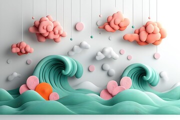 Poster - Immerse yourself in the captivating world of this ethereal pastel seascape