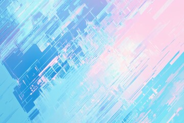 Poster - Abstract pastel digital art; geometric shapes, light streaks, website background
