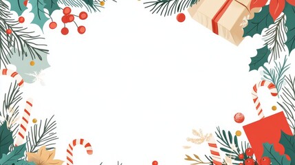 Poster - christmas background with holly