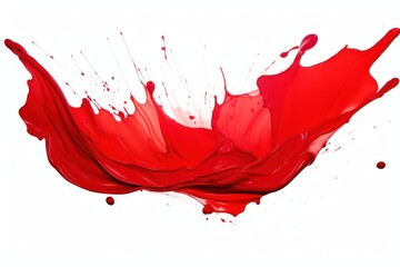 Poster - Splash red backgrounds paint white background.