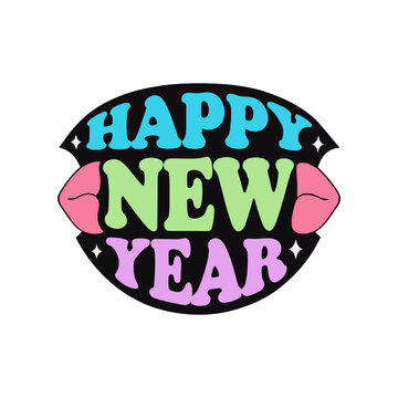 Happy New Year typography vector | Typography vector