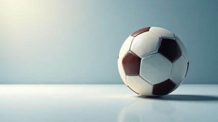 Poster - Classic Soccer Ball on a Smooth Surface A Studio Shot