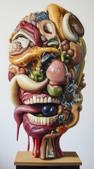 Wall Mural - Surreal Anatomy: A Hyperrealistic Exploration of the Human Form