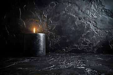 Poster - aged black backdrop with a worn texture, reminiscent of a chalkboard or dark room wall