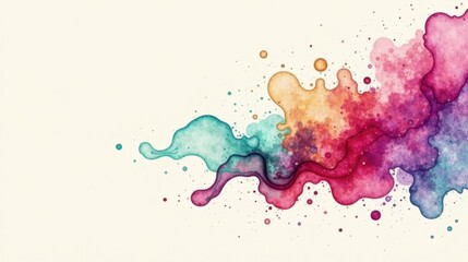 Poster - Abstract Watercolor Splashes A Colorful Design Element for Creative Projects