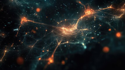 Poster - An abstract conceptual image of Crossmatic logic flow with connecting lines and glowing nodes.