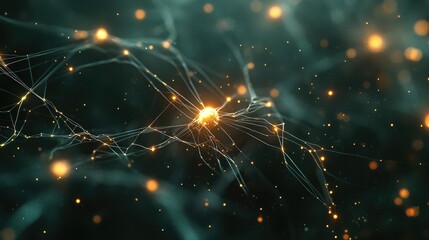 Poster - An abstract conceptual image of Crossmatic logic flow with connecting lines and glowing nodes.