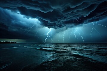 Wall Mural - Weather storm thunderstorm lightning.