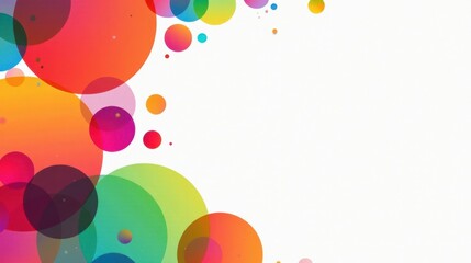 Aufkleber - Vibrant Colorful Circles Abstract Background Design for Presentations and Marketing Materials