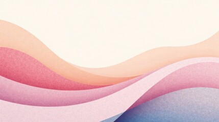 Poster - Abstract Pastel Wave Background Design Featuring Soft Hues and Gentle Curves