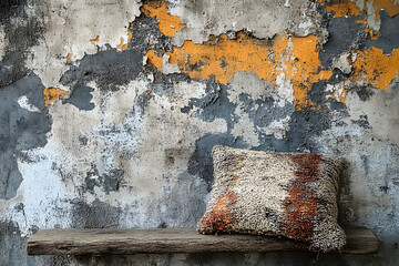 Poster - stock photo features a grungy concrete wall texture, creating a rugged and weathered background for a variety of design concepts