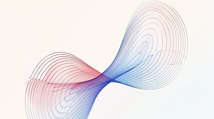 Leinwandbilder - light blue color, color should be similar to #56ddfa, Simple line art with single continuous thick blue and red wavy lines on a white background