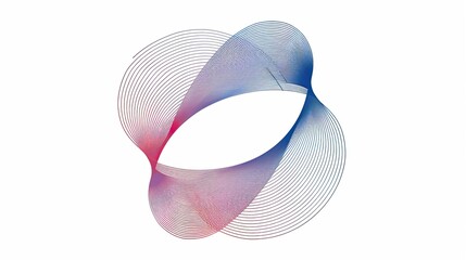 Leinwandbilder - light blue color, color should be similar to #56ddfa, Simple line art with single continuous thick blue and red wavy lines on a white background