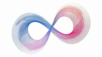 Leinwandbilder - light blue color, color should be similar to #56ddfa, Simple line art with single continuous thick blue and red wavy lines on a white background