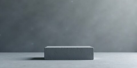 Poster - A Simple Gray Block on a Smooth Surface Against a Gray Background