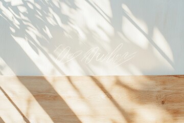 Aufkleber - Elegant Calligraphy on Frosted Glass with Sunlit Shadows
