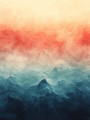 Fototapete - Abstract background showing vivid colors shifting from orange to blue