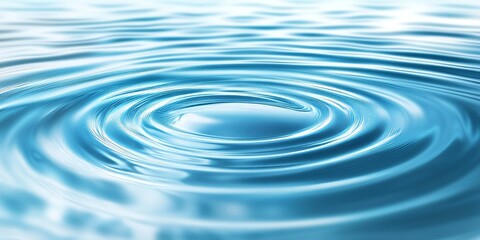 Poster - The abstract design features refreshing blue water ripples against a clear backdrop, creating a dynamic and contemporary digital background concept.