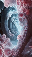 Sticker - abstract coral reef: vibrant underwater digital art