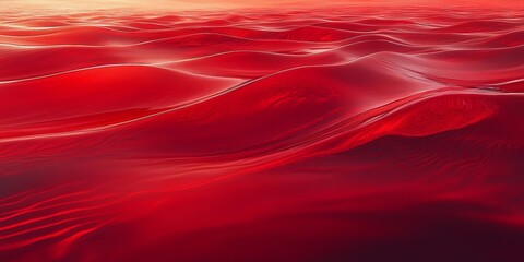 Leinwandbilder - Vibrant red water background featuring stunning sand waves and colorful reflections, creating a captivating scene of natural beauty. The red water and its waves enhance the overall visual appeal.