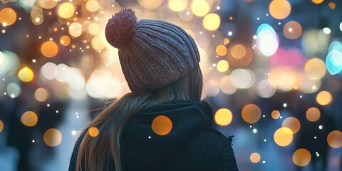 Aufkleber - bokeh effects create a stunning glittery atmosphere, enhancing the visual appeal of any scene with s