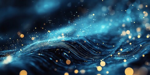 Leinwandbilder - Abstract bokeh effect showcasing a blur of water weave, creating a visually captivating scene with intricate patterns and textures. The enchanting bokeh highlights the fluidity of water weave