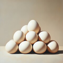 Wall Mural - A Delicate Balance: A Still Life of Eggs