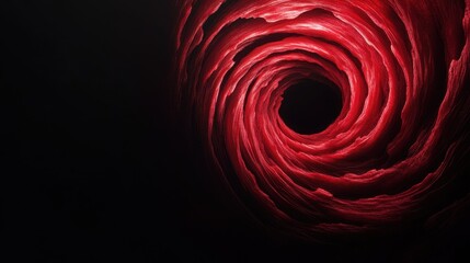 Poster - A swirling red tunnel appears to draw the viewer in, surrounded by darkness, creating a sense of depth and intrigue.