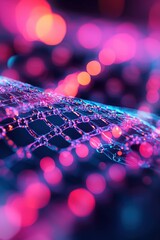 Poster - Visualization of conductive polymers glowing under electric current