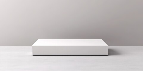 Fototapete - Large rectangular box on a white background, creating a minimalist space. This large rectangular box can be used for versatile presentations or designs, enhancing visual appeal with simplicity.