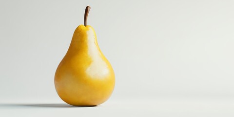 Poster - Fresh ripe pear fruit isolated on a white background, showcasing the juicy texture and vibrant color of the ripe pear. The ripe pear stands out beautifully in this clean cutout.
