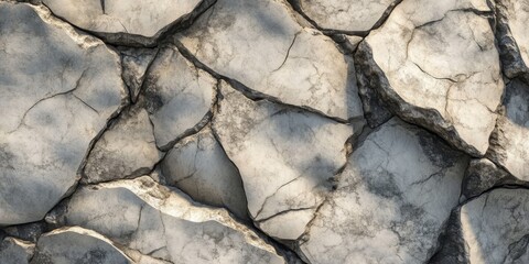 Leinwandbilder - Natural stone texture features a cracked pattern that adds depth and character. This cracked natural stone texture background is perfect for various design projects and artistic expressions.